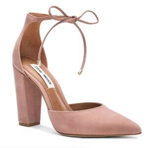 Steve Madden Pointed Toe Block Heels - Nude Size 8